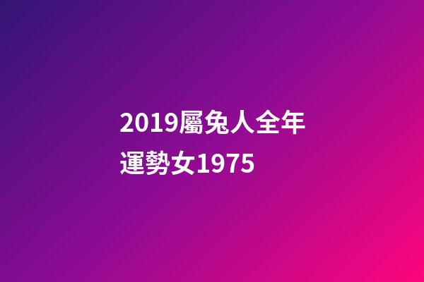 2019屬兔人全年運勢女1975 (1975屬兔的2017年運勢)-第1張-觀點-玄機派